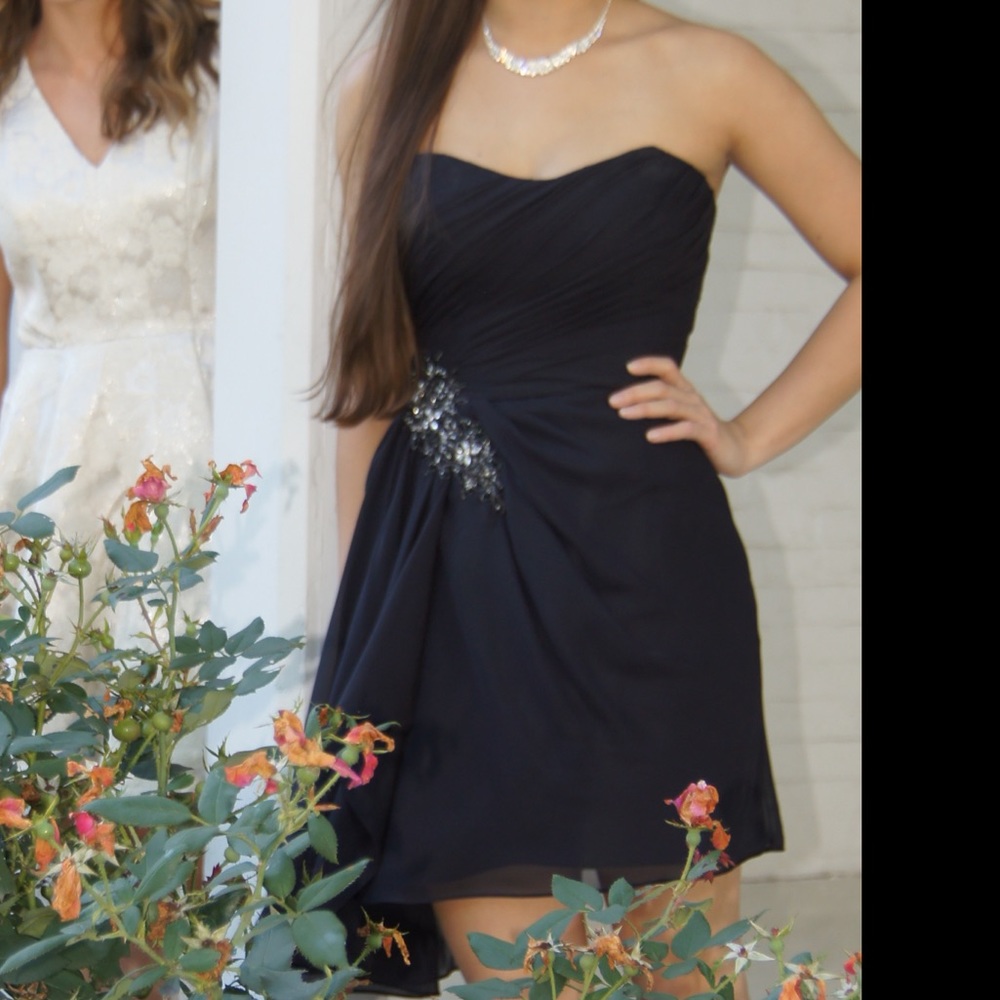 Black Jordan Strapless Dress